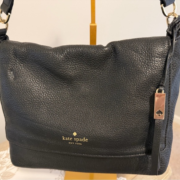 Kate Spade Black Pebbled Leather Shoulder/Crossbody Bag 8x13 - Picture 2 of 15